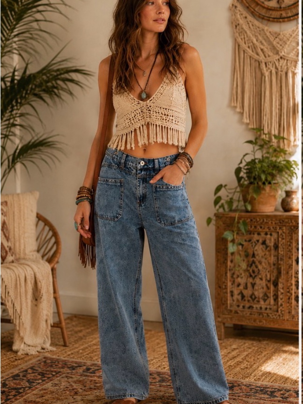 Very J Barrel Leg Jeans Small Patch Pocket Wide Leg Size S waist 17’ Inseam 30